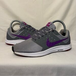 Women's Size 7‎ Nike Downshifter 7 Sneaker Cool Grey/Hyper Violet 852466-011 EUC